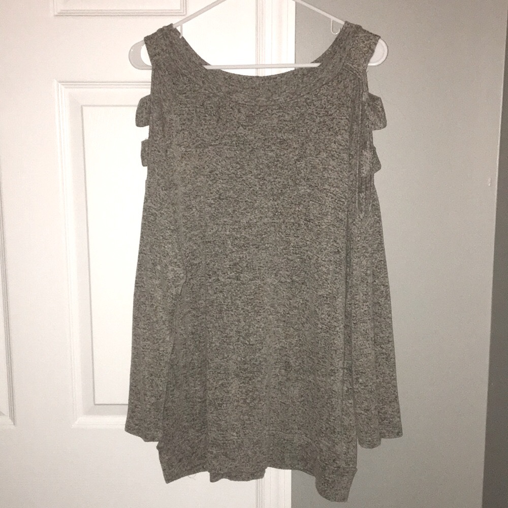 Heather Grey Cold Shoulder